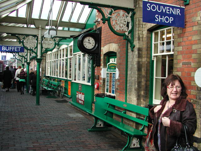 The platform at Sheringham steam railway station
