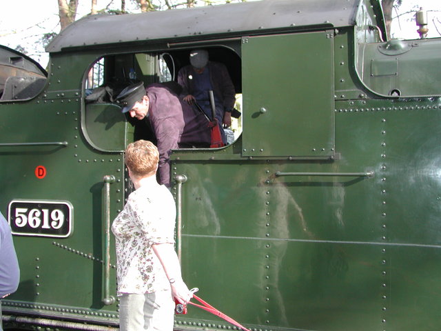 At Holt, Chris Colbourne asked permission for Chris Fisher (steam railway enthusiast) to be let on to the footplate 
