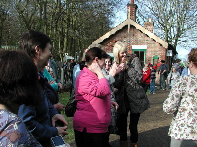 On the platform at Holt
