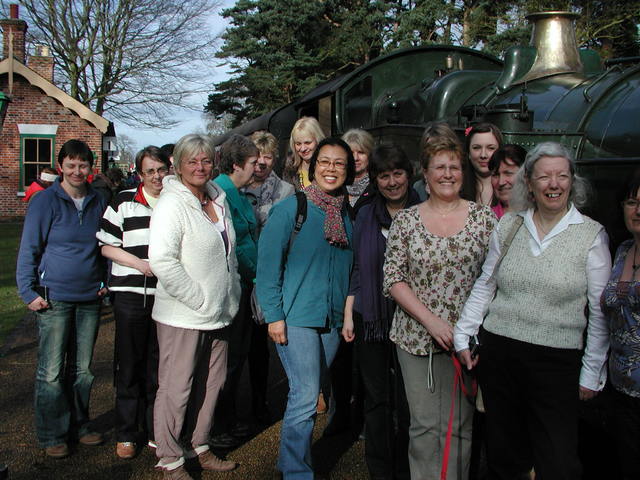 Not all of the party was around when this photo was taken. Some had decided to go for a walk around the village of Holt 
