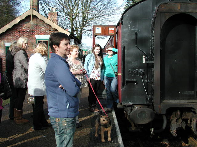 Standing beside our private coach at Holt
