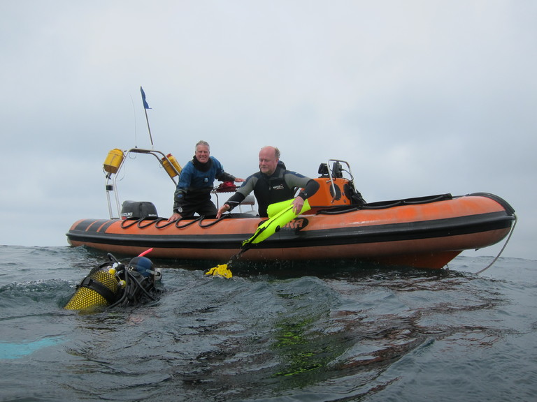 One that didn't get away from Jim. Frances is pulled in by Jim whilst a smiling Ken looks on at Lulworth
