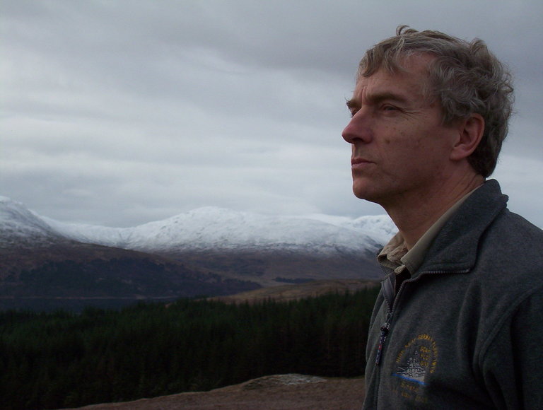 Black Mount Estate, John admiring the view
