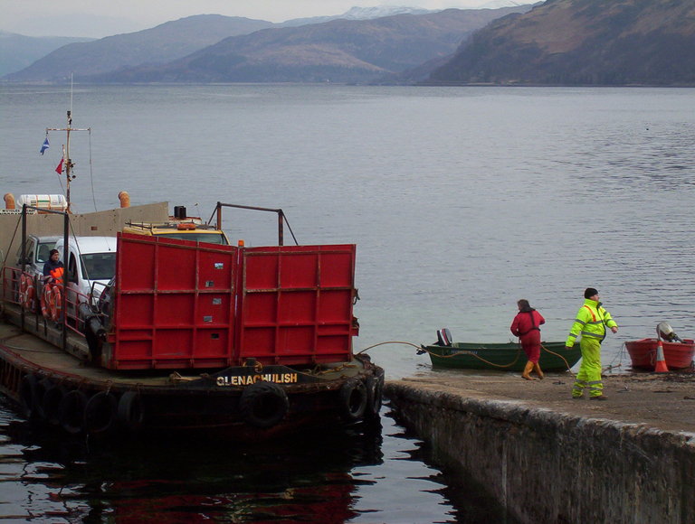 The ferry arrives and we watched the unique way it unloads the vehicles
