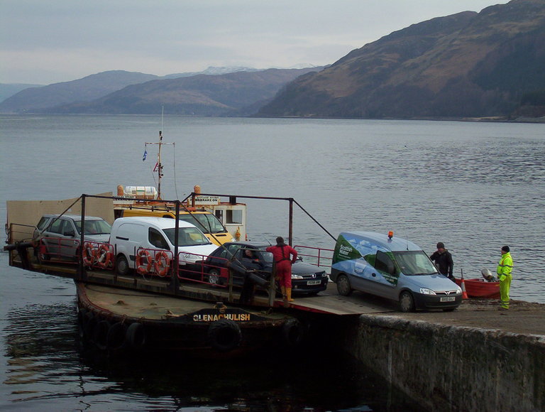 The ferry arrives and we watched the unique way it unloads the vehicles
