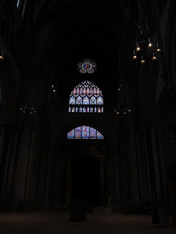 Stained glass windows at Lincoln Cathedral
