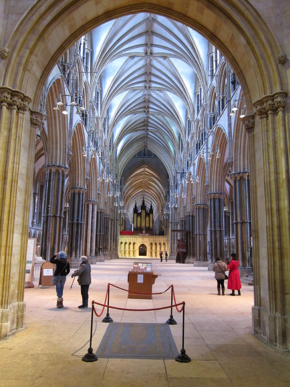 The nave at Lincoln Cathedral
